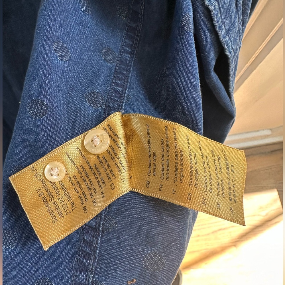 Scotch & Soda Chambray Jean Button Up Shirt Polka… - image 6